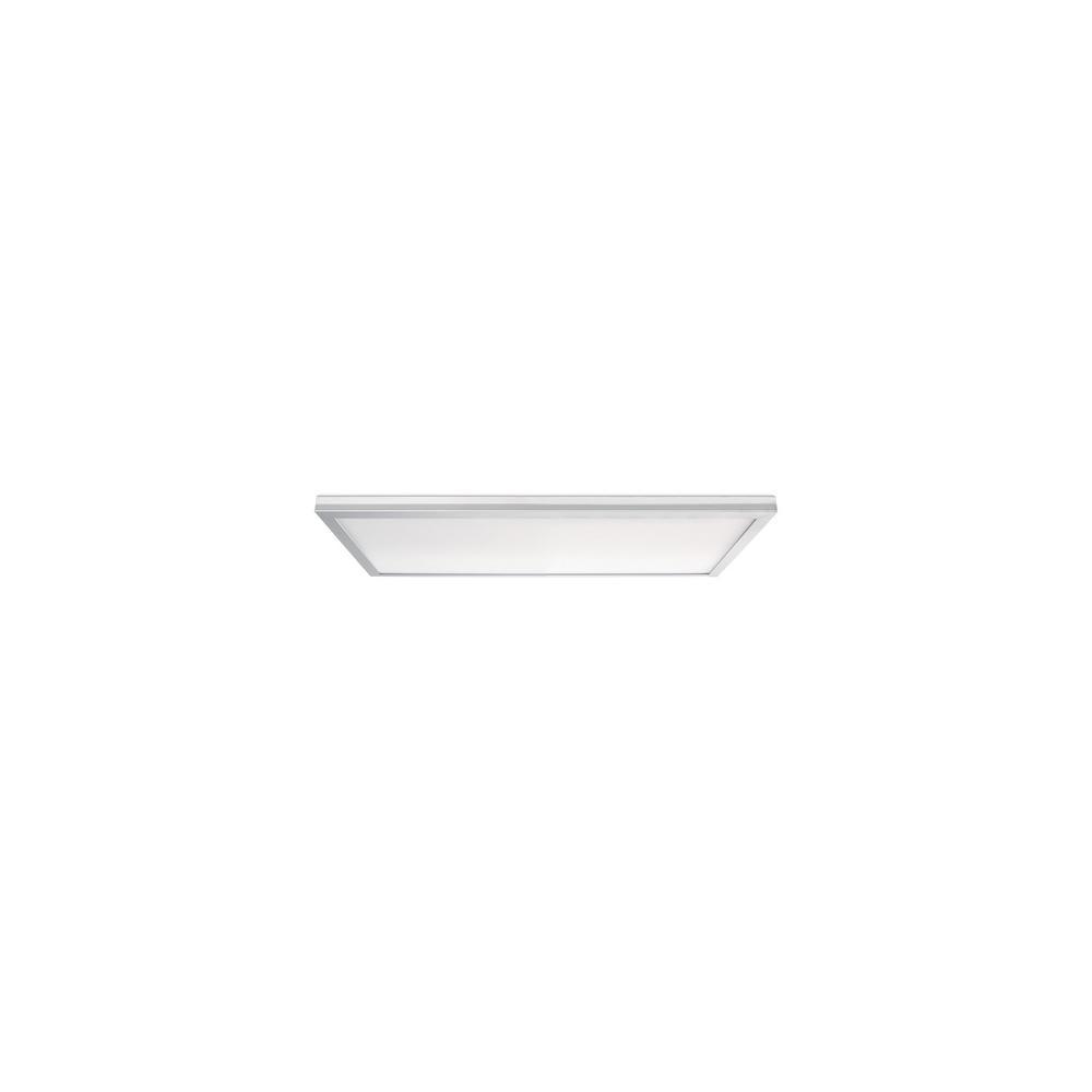 Skytile 20-Watt Brushed Aluminum 1 x 2 Integrated LED Flat Panel Light, Cool White Temperature