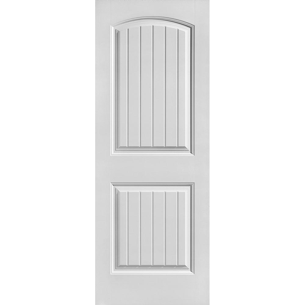 30 in. x 80 in. Solidoor Cheyenne Smooth 2-Panel Camber Top Plank Solid Core Primed Composite Interior Door Slab
