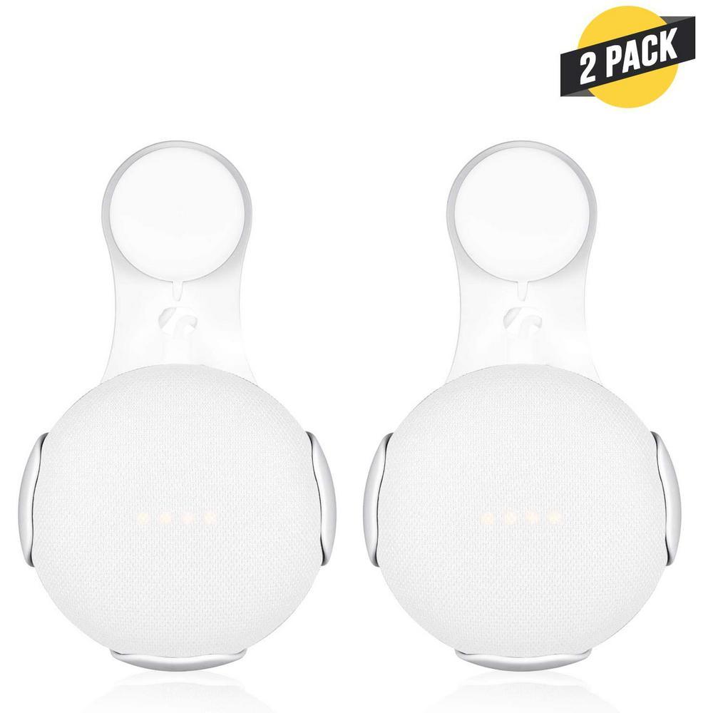 AC Outlet Mount Compatible with Google Home Mini - (Not Compatible with Google Nest Mini 2nd Gen) in White (2-Pack)