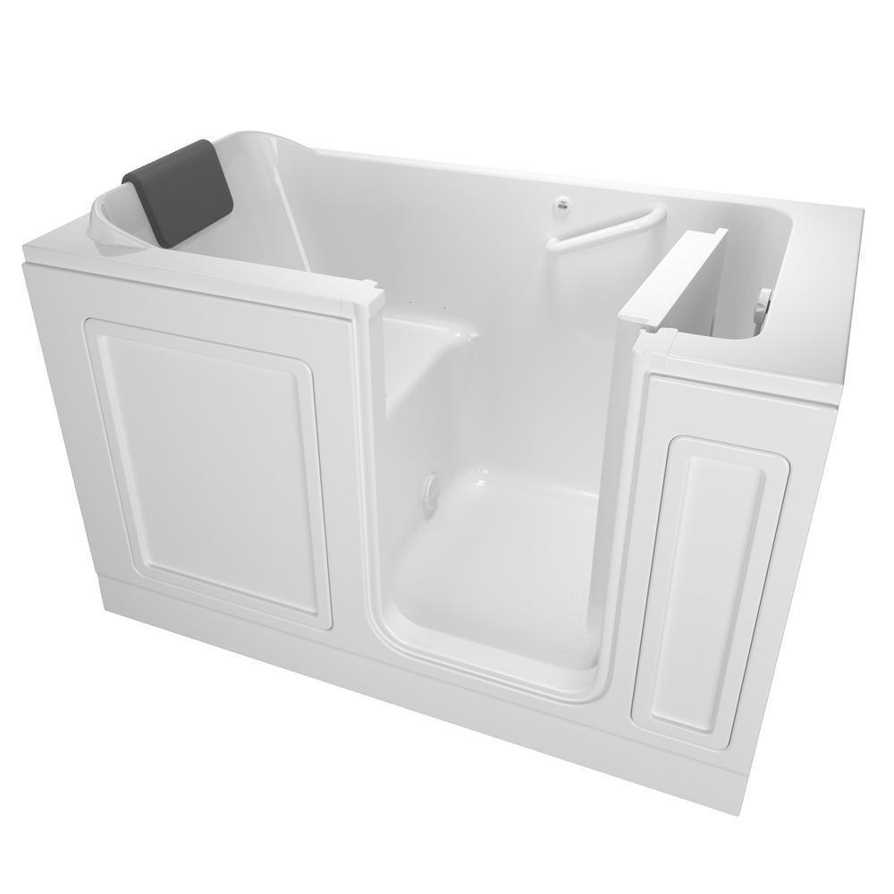 Acrylic Luxury Series 59.5 in. Right Hand Walk-In Soaking Tub in White