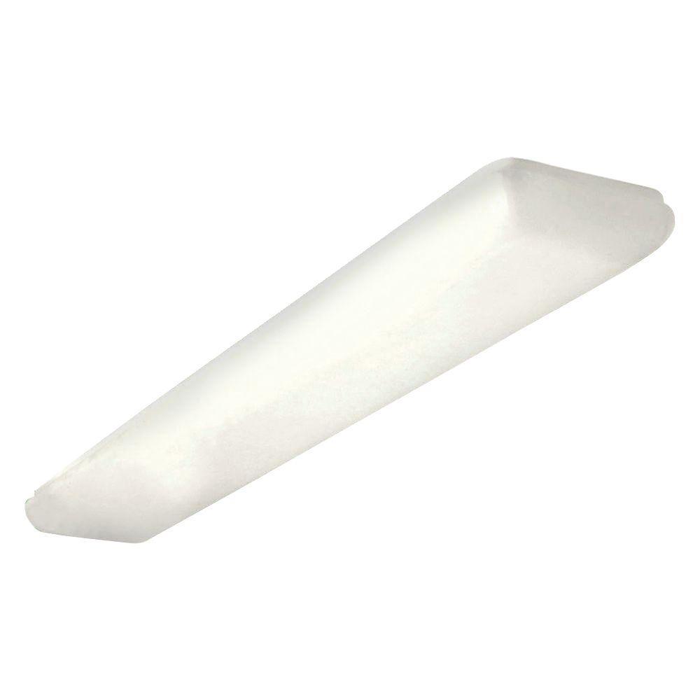 2-Light White Fluorescent Overhead Puff Light