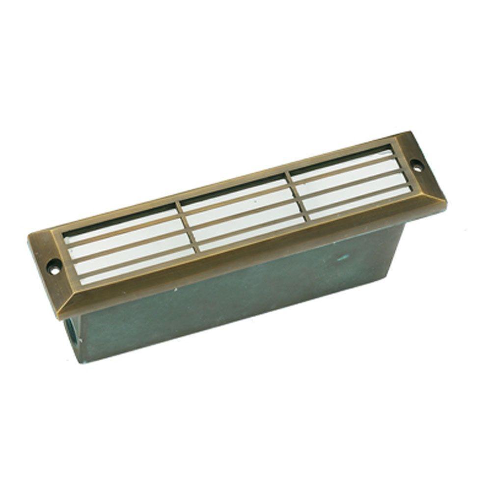 1-Light Antique Bronze Die Cast Brass Thinline Step Light