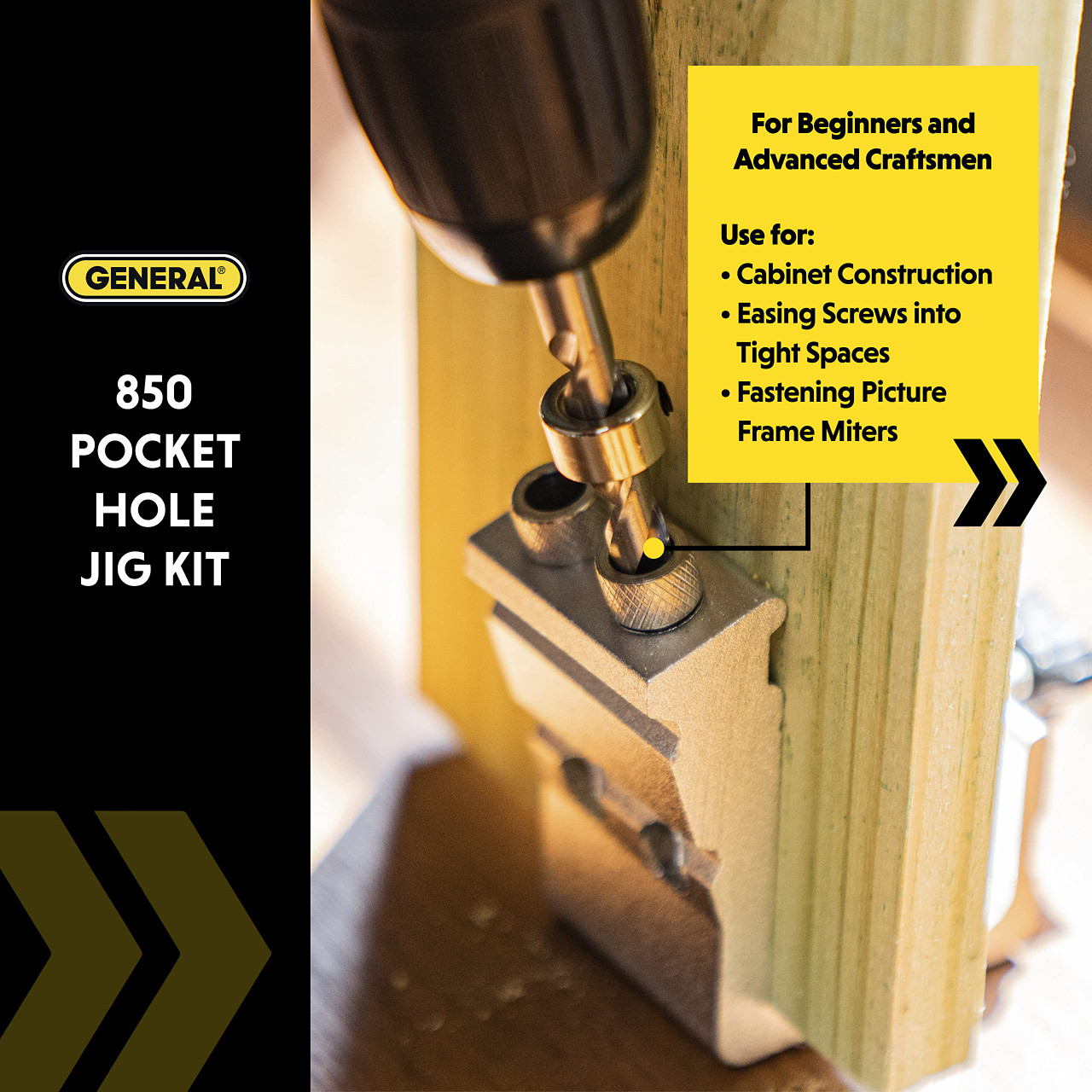 General Tools E-Z Pro Deluxe Pocket Hole Jig Kit (850) - Image 3