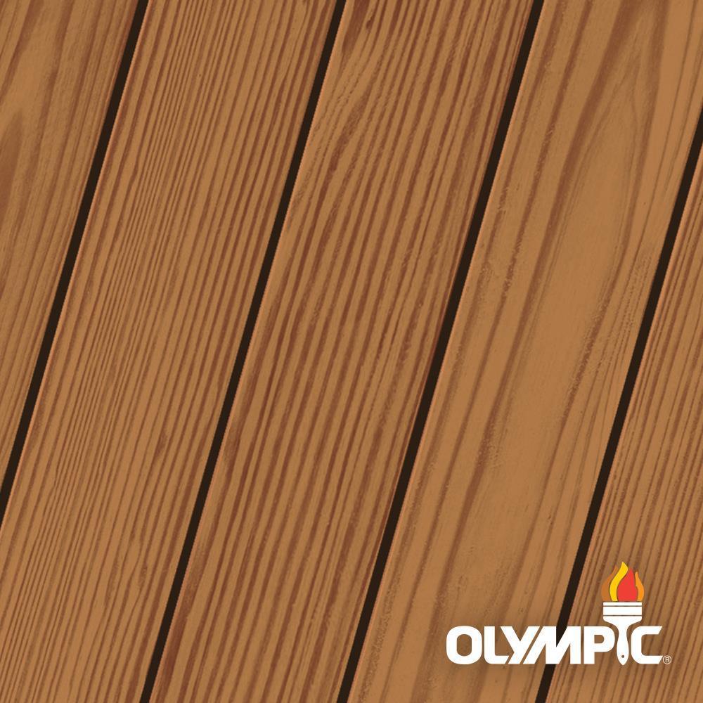 Olympic Elite 1 Gal. Kona Brown Woodland Oil Transparent Stain and Sealant in One Low VOC