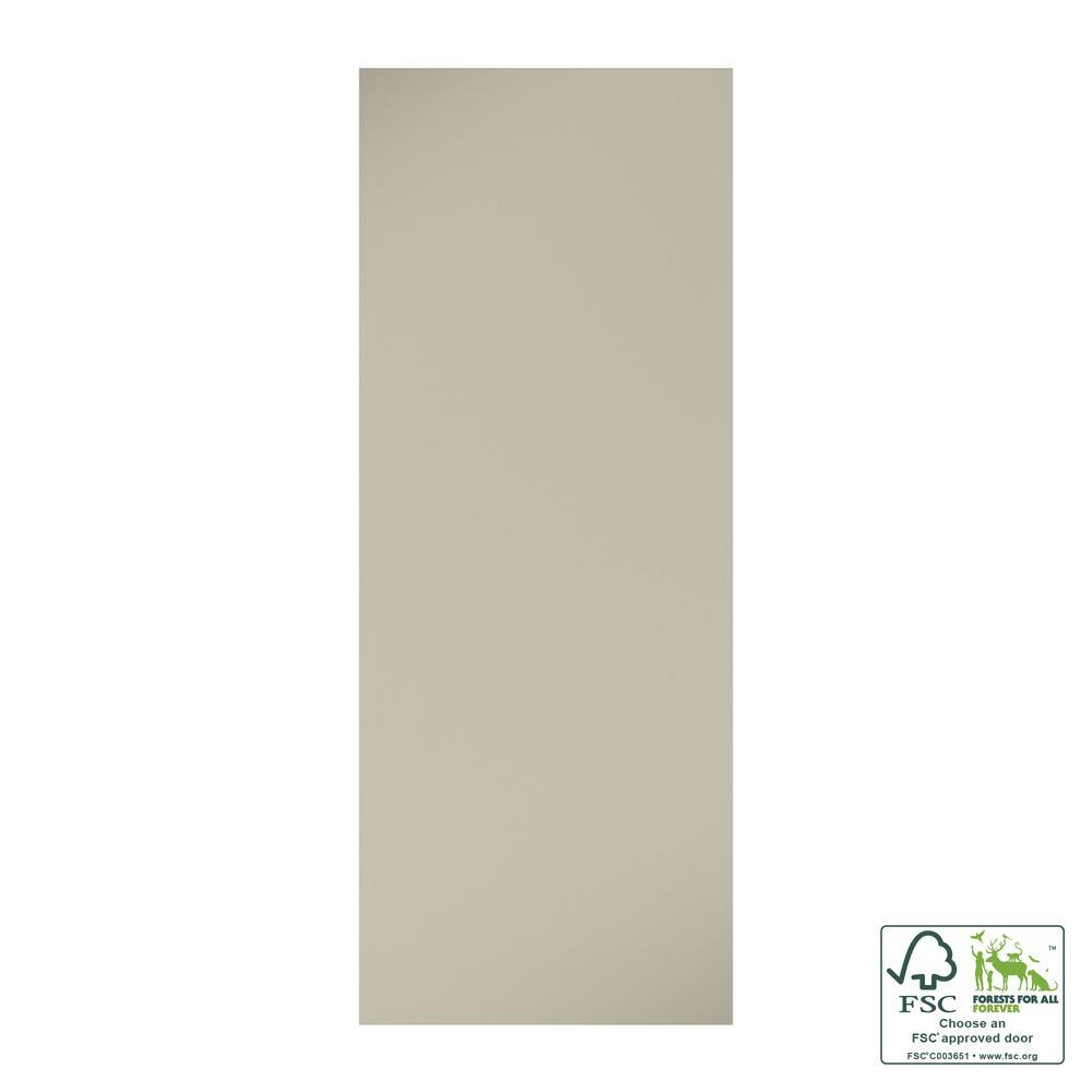 30 in. x 80 in. x 1-3/8 in. Contemporary Flat White Primed Core Flush Wood Interior Slab Door