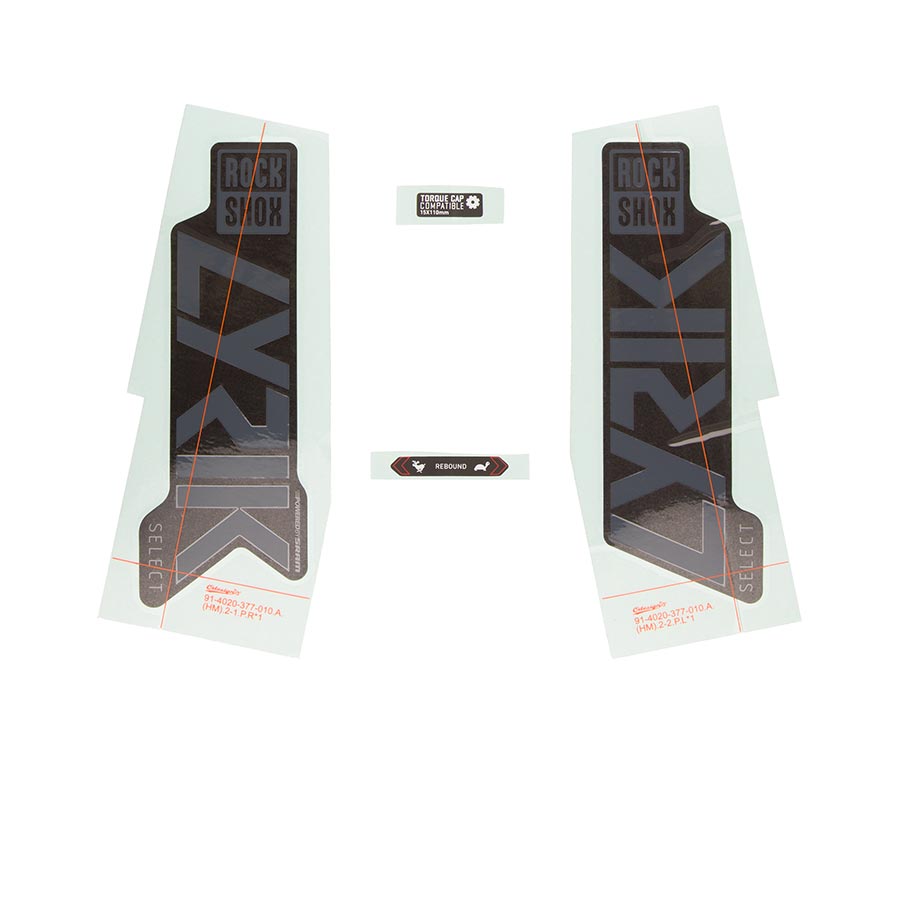 RockShox Decal Kit for Lyrik SEL GGRY/DFB, 11.4018.105.011