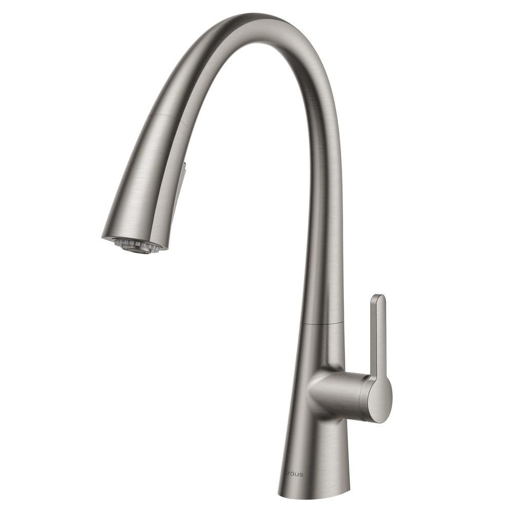 Nolen Single-Handle Pull-Down Sprayer Kitchen Faucet with 2-Function Sprayhead in all-Brite Spot Free Stainless Steel