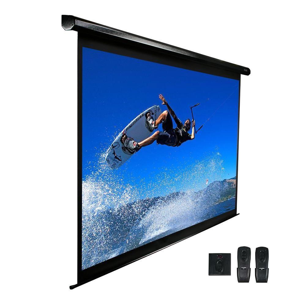 100 in. Electric Projection Screen with White Case