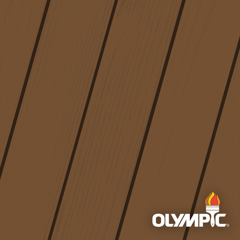 Olympic Elite 1 gal. Chestnut Brown Solid Advanced Exterior Stain and Sealant in One
