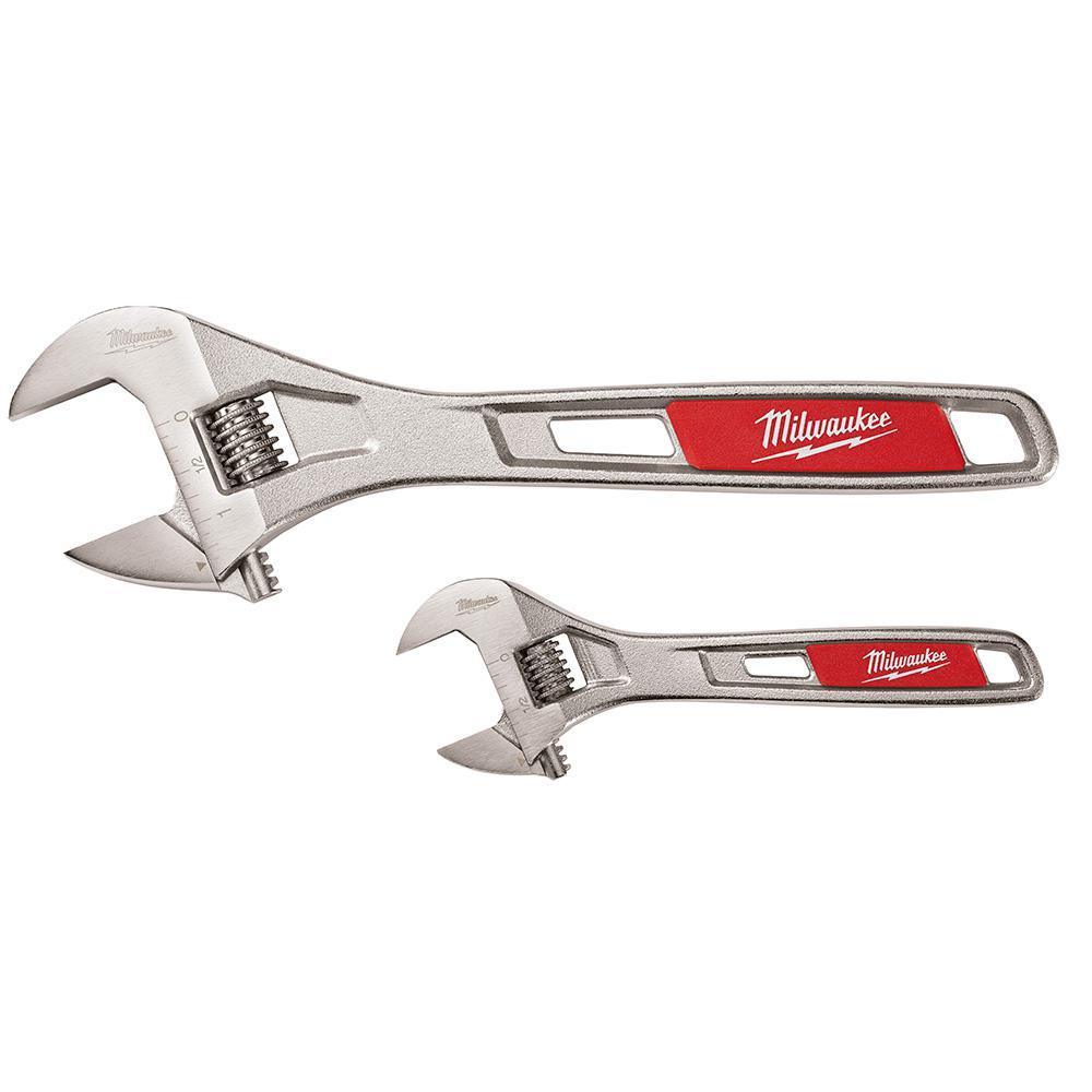 6 in. and 10 in. Adjustable Wrench (2-Pack)