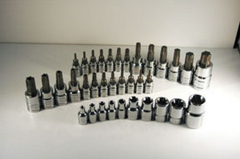 ATD Tools 125 1/4, 3/8 and 1/2 Dr. TORX Bit Set, 35 pc.