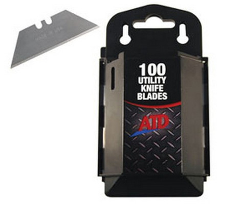 ATD Tools 8813 Utility Knife Blades with Dispenser, 100 pack