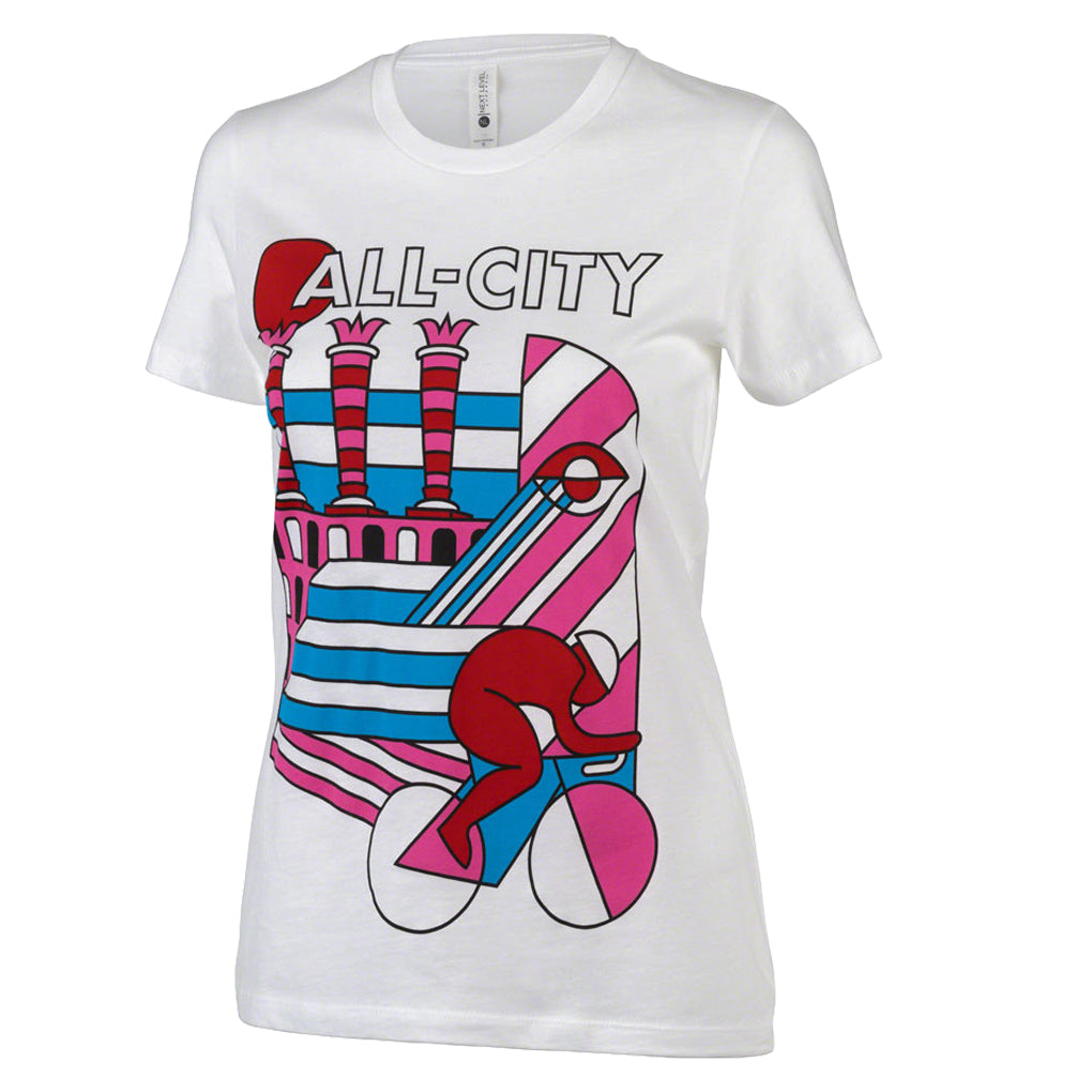 All-City Parthenon Party Women's T-Shirt - White, Pink, Red, Blue, Black, Medium