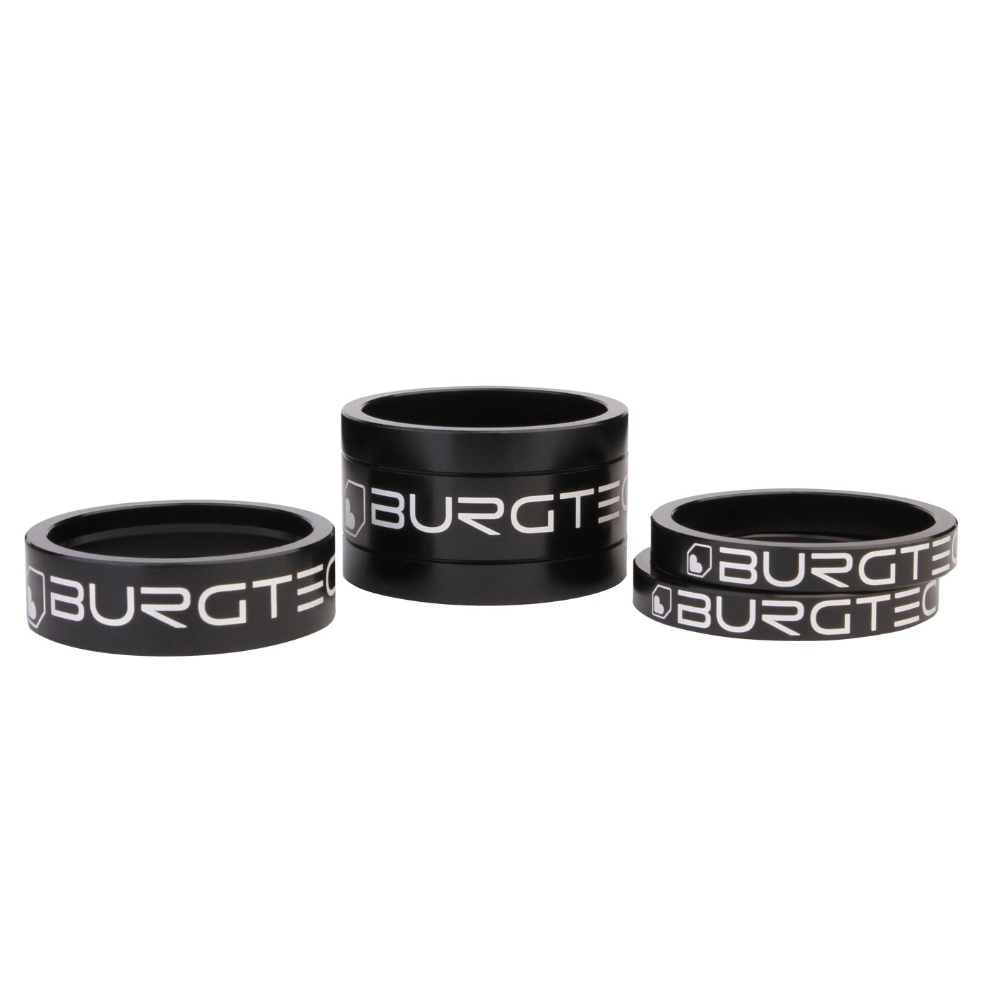 Burgtec Stem Spacer Kit, Burgtec Black, 4/Count