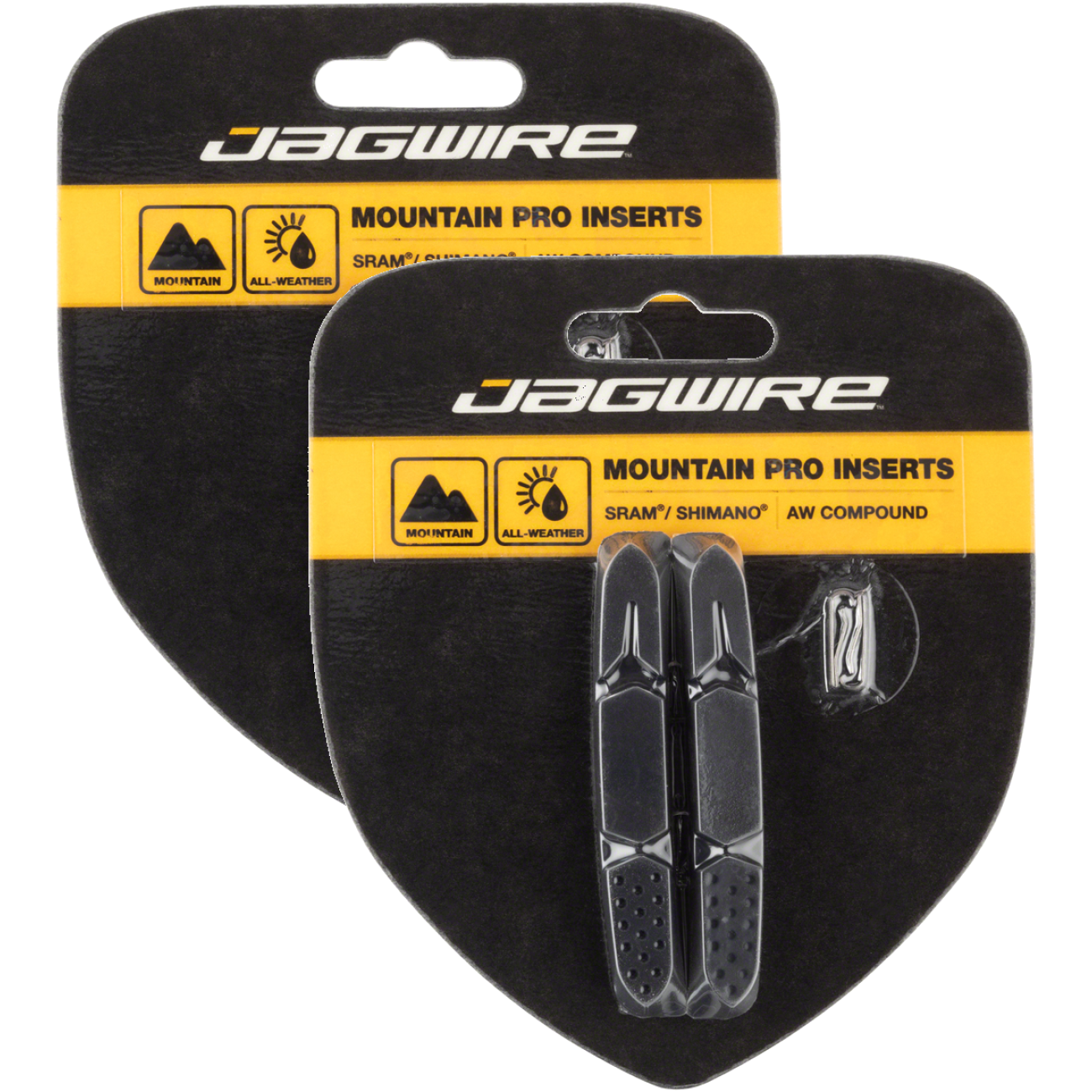 Pack of 2 Pair Jagwire Mountain Pro Bicycle Rim Brake Pad Replacement Cartridge