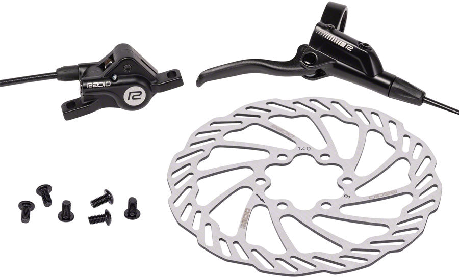 Radio Raceline Disc Brake Kit - Hydraulic, 140mm Rotor, Right Hand Lever, Black
