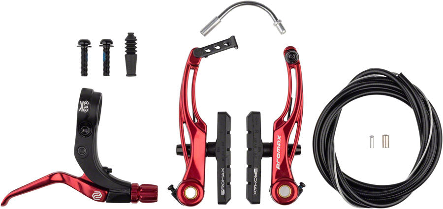 Promax P-1/Click V-Point Linear Pull Brake Kit - 108mm, Red