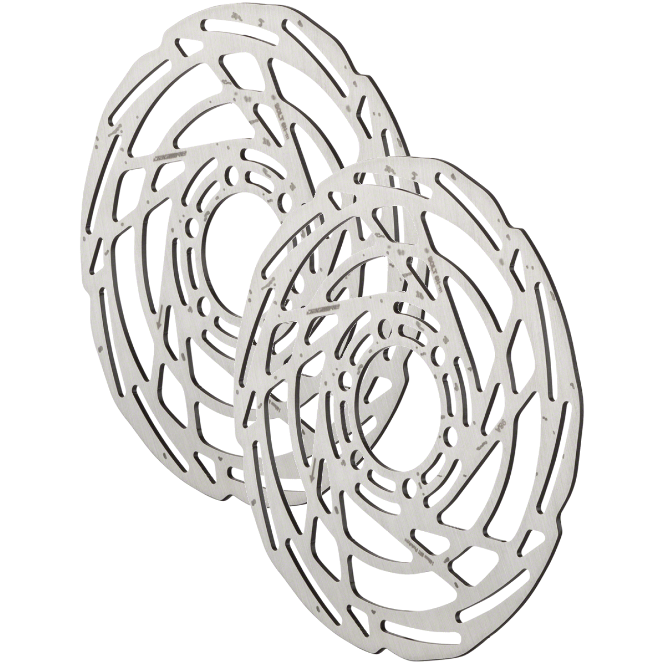 Pack of 2 Jagwire Sport SR1 Disc Brake Rotors, 203mm, 6-Bolt Disc, Silver