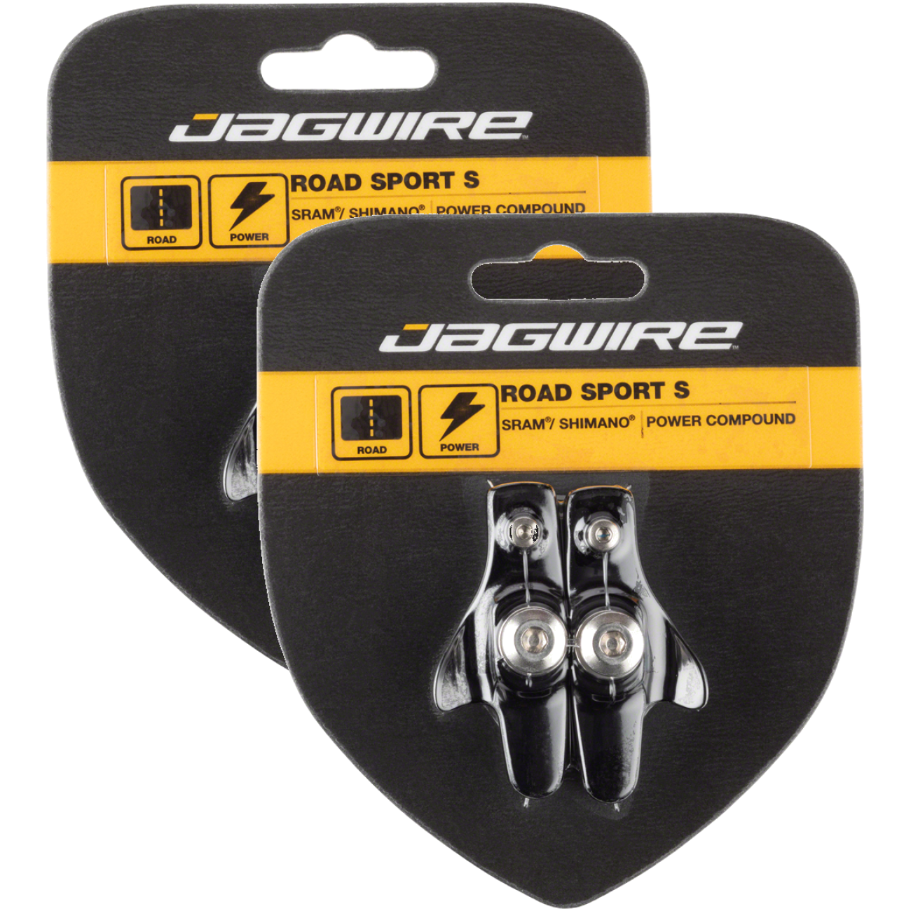 2 Pack Jagwire Road Sport S Brake Pads SRAM Shimano Replaceable Pad Insert Black