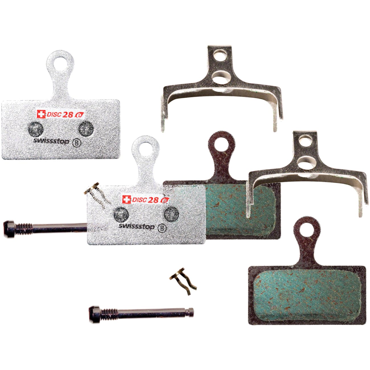Pack of 2 SwissStop E Compound Brake Pad Set, Disc 28: for Shimano "J" shape