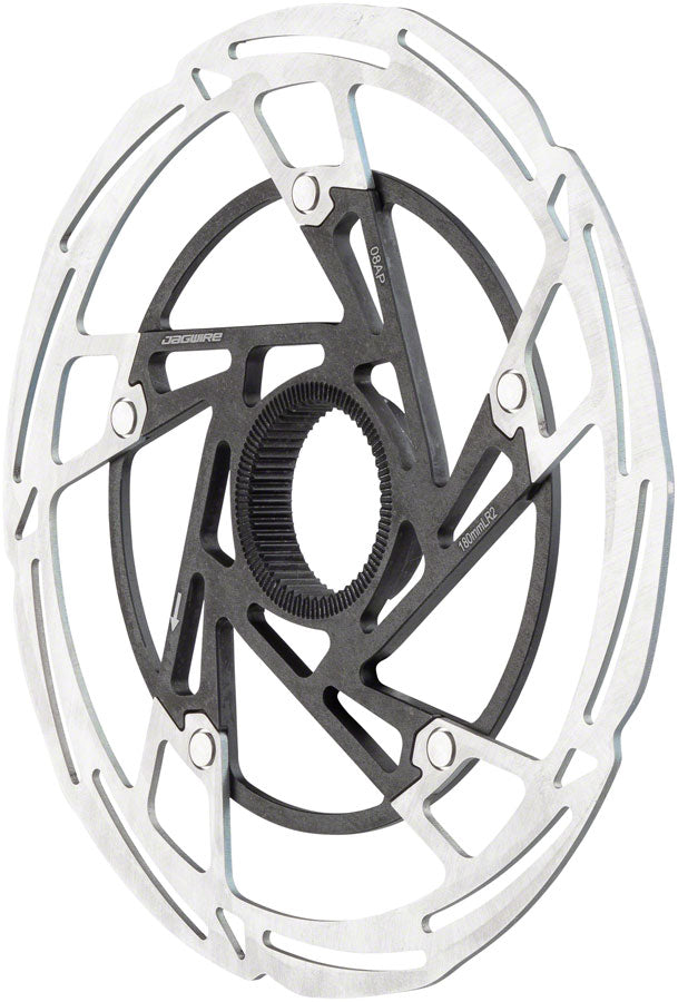 Jagwire Pro LR2 Disc Brake Rotor - 160mm, Center Lock, Silver/Black