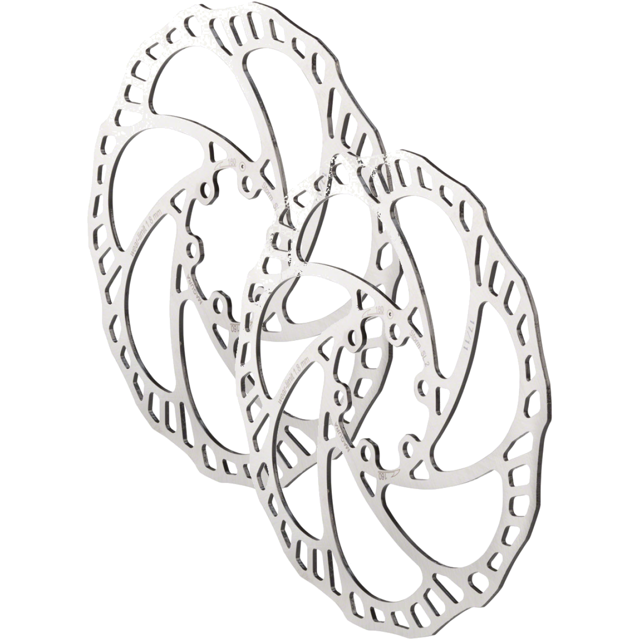 Pack of 2 Magura Storm SL.2 Disc Brake Rotor - 160mm, 6-Bolt, Silver