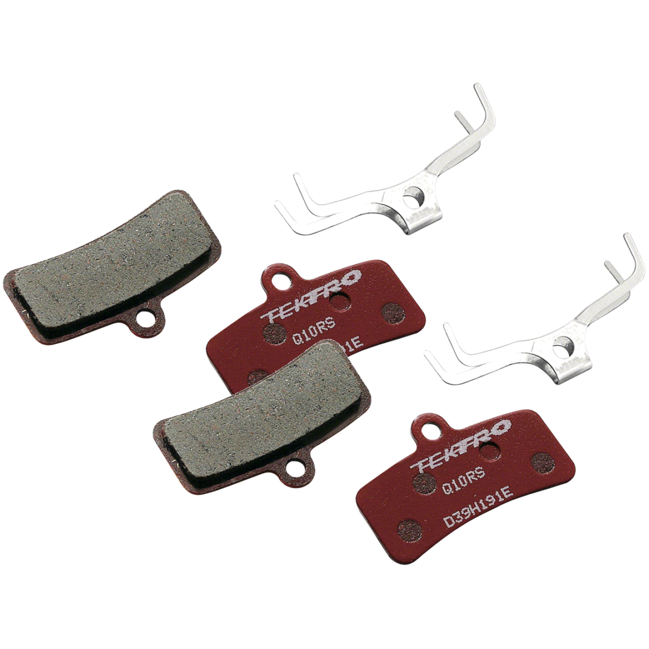 Pack of 2 Tektro Q10RS Disc Brake Pad - Resin, For Use w/ 4-Piston Calipers, Red