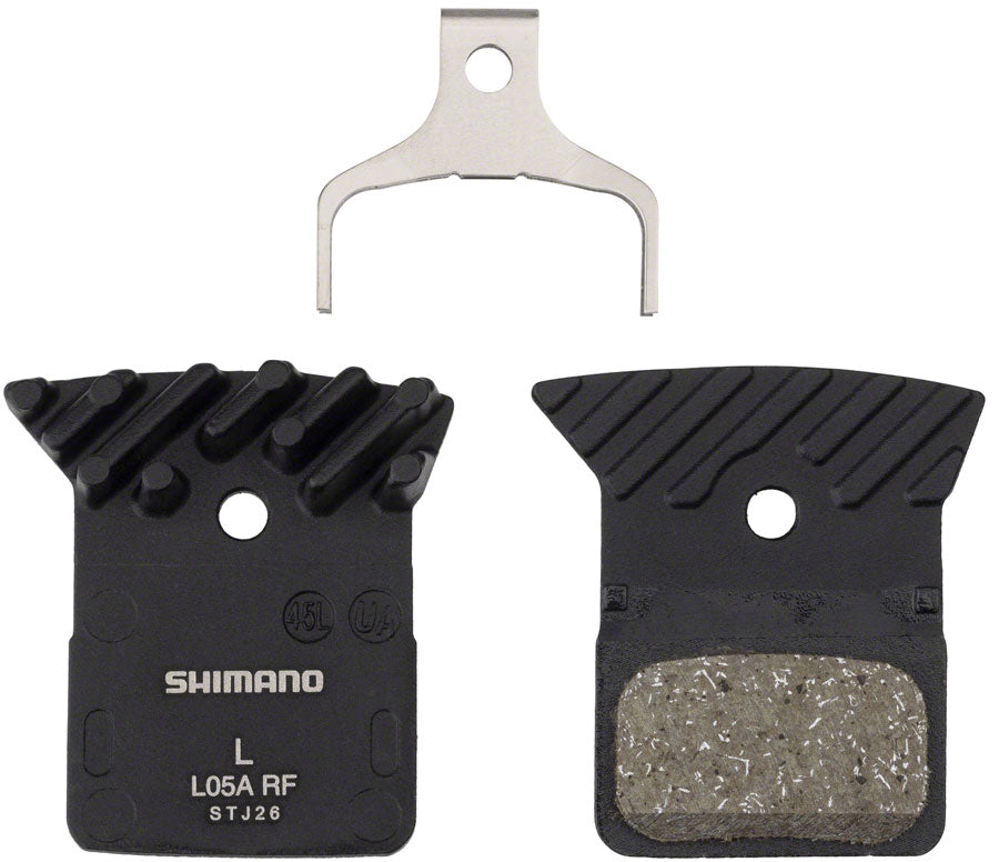 Shimano L05A-RF Disc Brake Pad and Spring - Resin Compound Finned Alloy Back