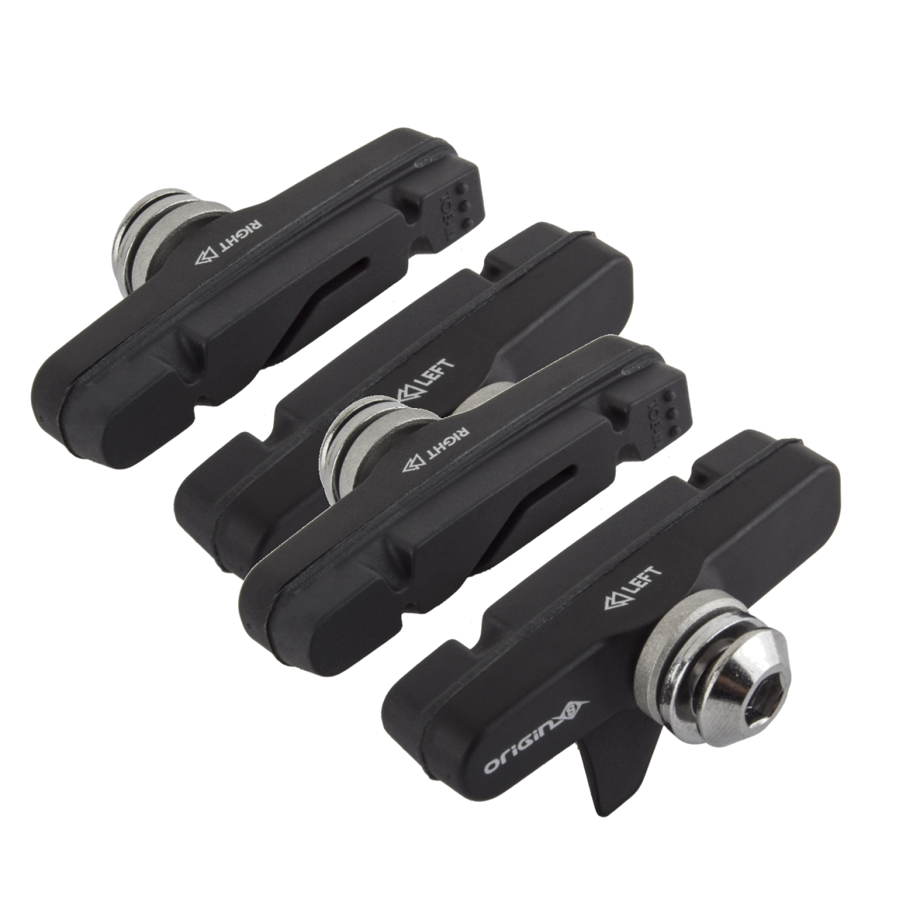 Pack of 2 Origin8 Vise Road 1-Piece Pads Universal All-Weather Alloy+