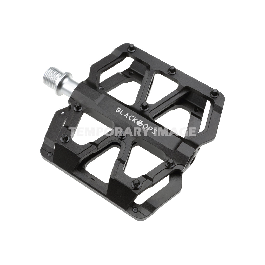 Black Ops Trail Rat Platform Pedals 9/16" Aluminum Body 18 Removable Pins Black