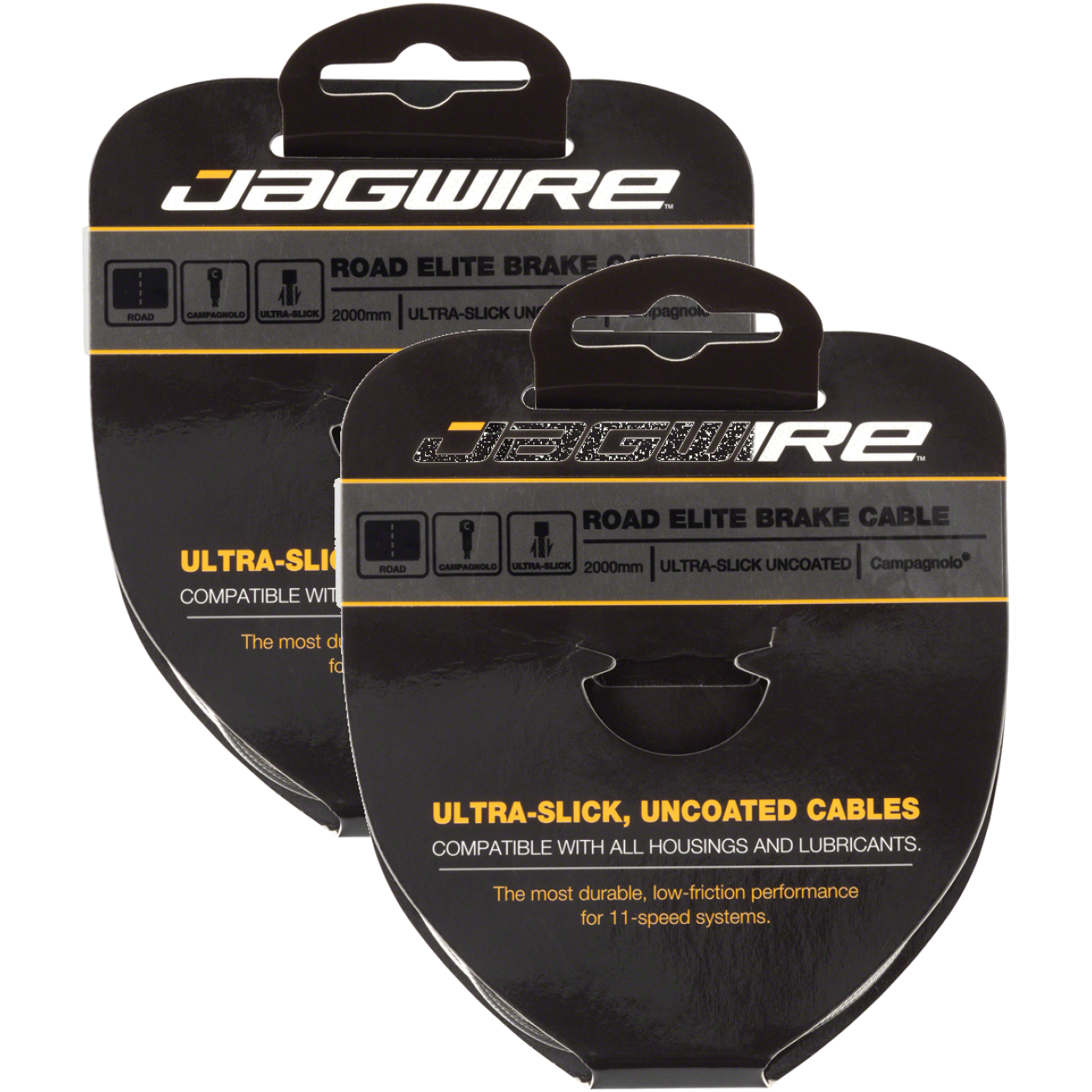 2 Pack Jagwire Elite Ultra-Slick Brake Cable Polished Slick Stainless Campagnolo