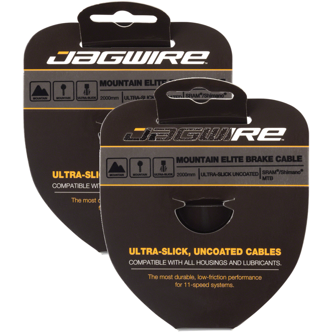 Pack of 2 Jagwire Elite Ultra-Slick Brake Cable Polished Slick Stainless