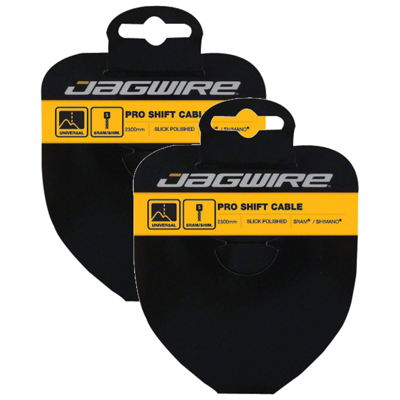 Pack of 2 Jagwire Polished Slick Stainless Derailleur Cable 1.1 x 2300mm