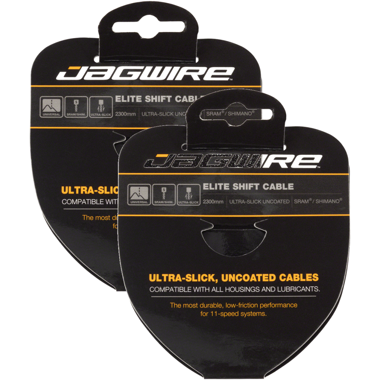 Pack of 2 Jagwire Elite Ultra-Slick Shift Cable 1.1 x 2300mm, SRAM/Shimano