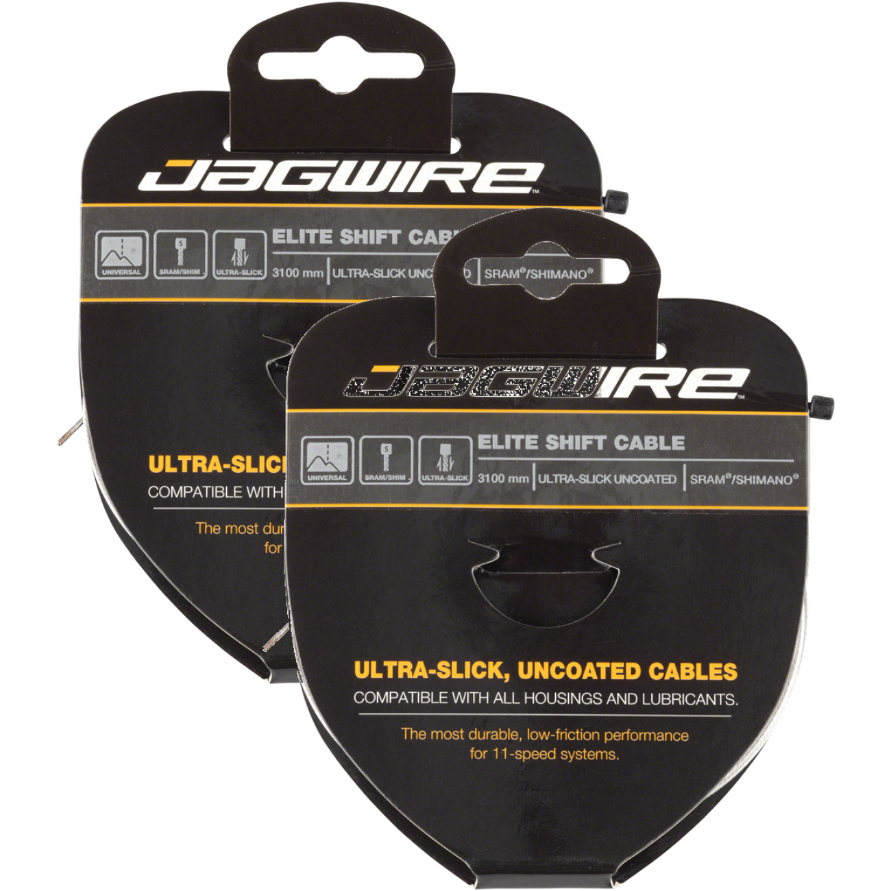 Pack of 2 Jagwire Elite Ultra-Slick Shift Cable 1.1 x 3100mm, SRAM/Shimano