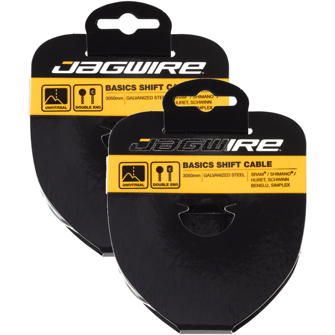 Pack of 2 Jagwire Basics Shift Cable - 1.2 x 3050mm, Shimano/SRAM, Huret