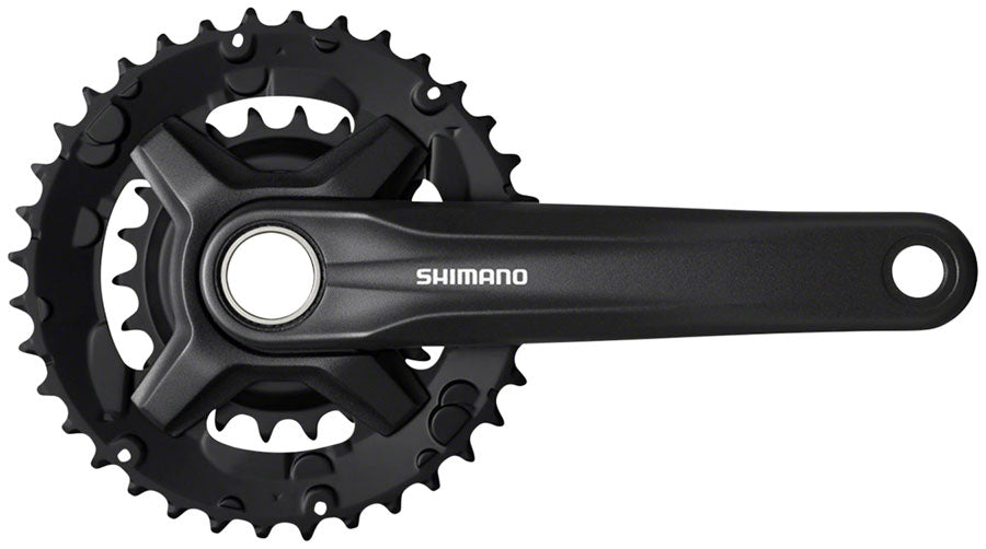 Shimano FC-MT210-2 Crankset - 175mm, 9-Speed, 46/30t, 48.8mm Chainline, Riveted, Black