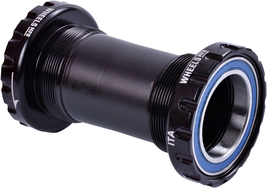 Wheels Manufacturing Italian Bottom Bracket - 30mm Spindle, ABEC 3, Black