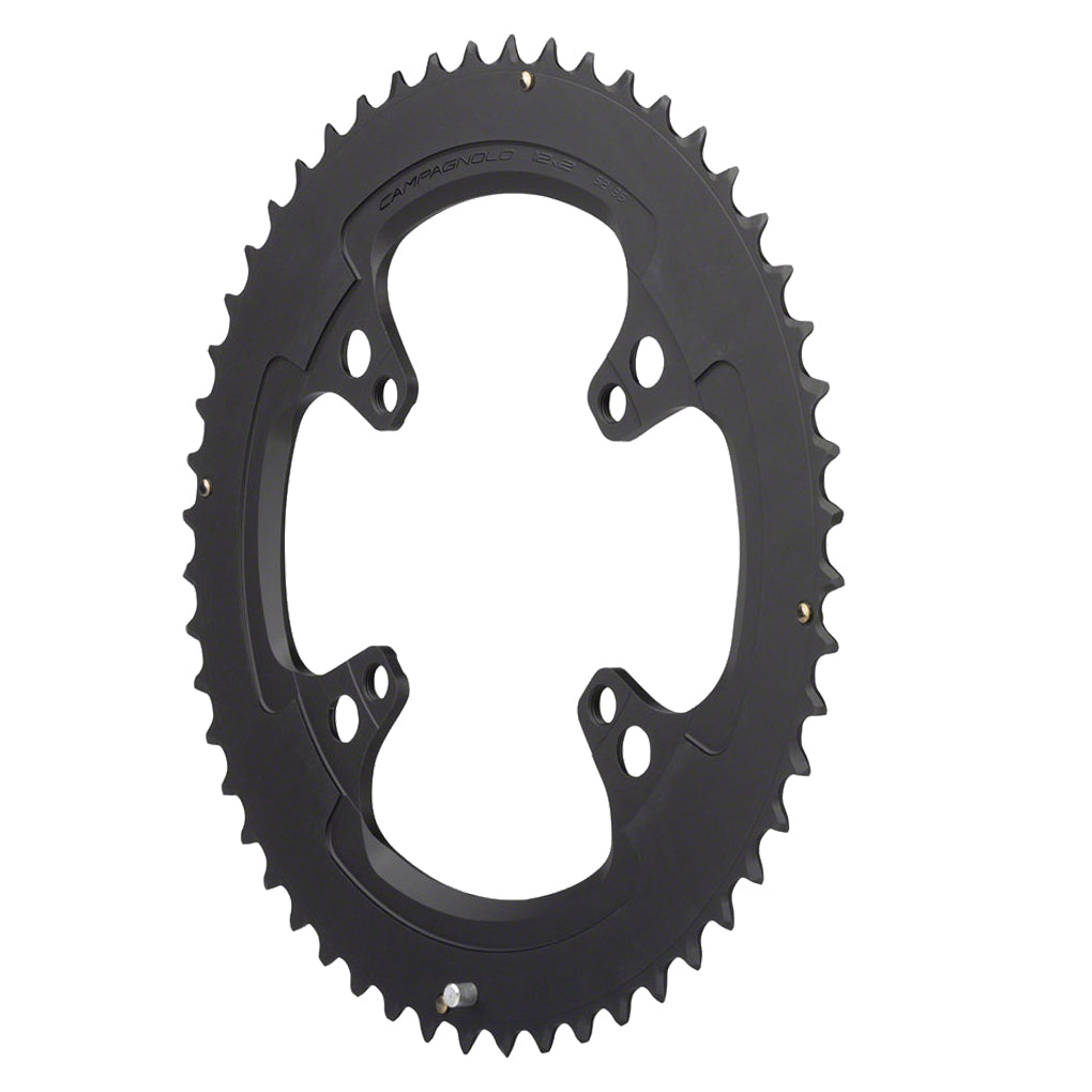Campagnolo Chorus Chainring and Bolt Set 52t 123 BCD 4-Bolt 12-Spd Aluminum Blk