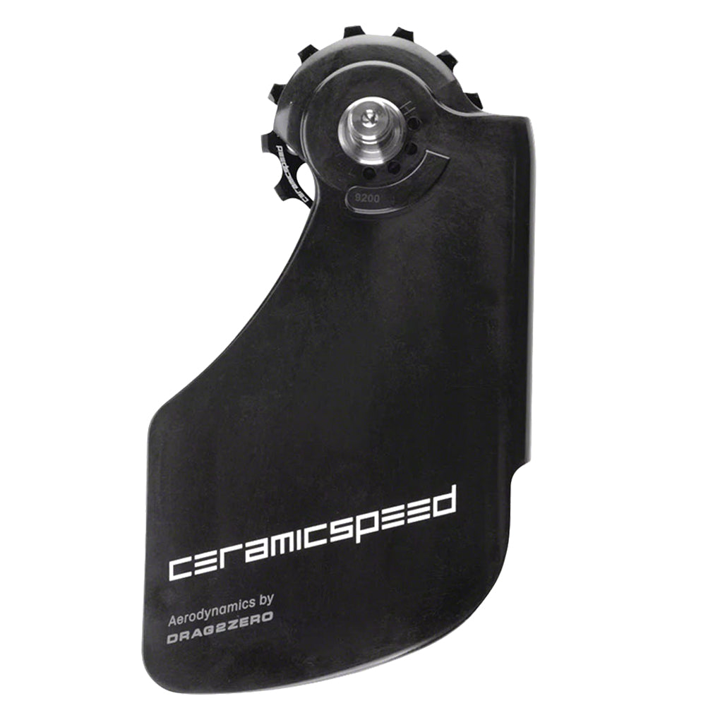 CeramicSpeed OSPW Pulley Wheel Aero System for Shimano 9200/9250 and 8100/8150 - Coated Races, Alloy Pulley, Carbon