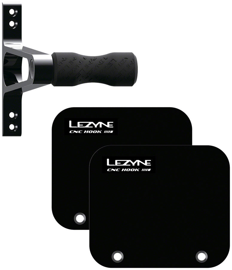 Lezyne CNC Wheel Bike Storage Hook - Alloy, Black