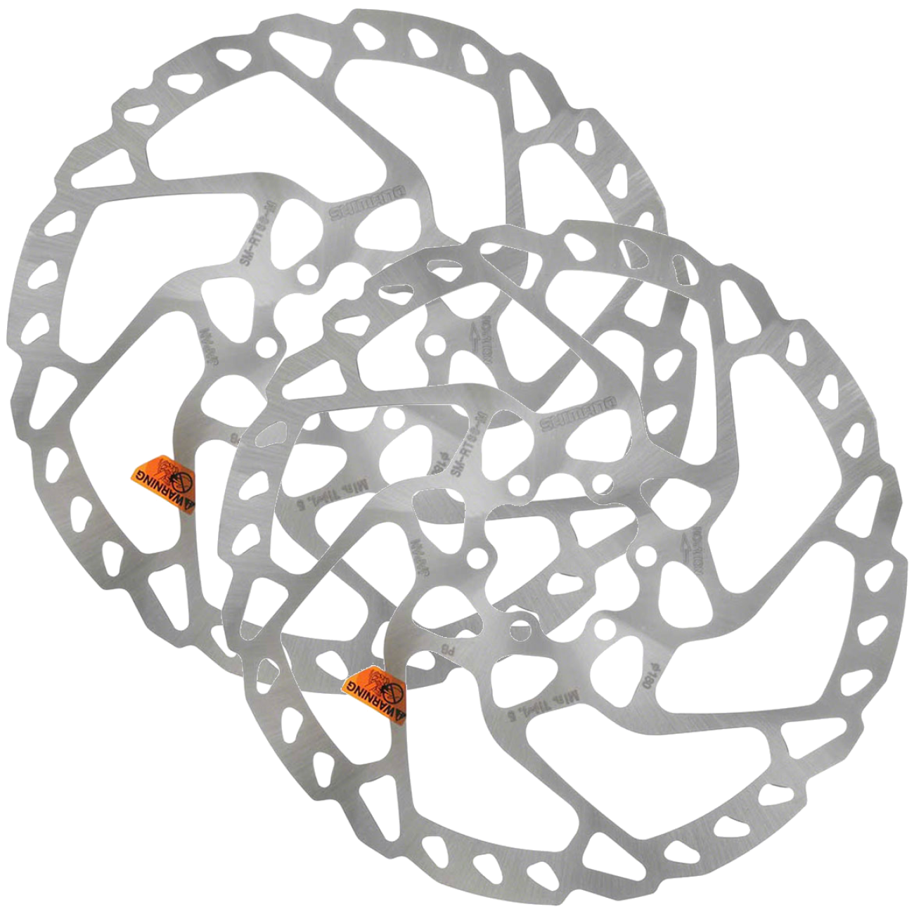 Pack of 2 Shimano SM-RT66 Disc Rotor - 180mm, 6-Bolt