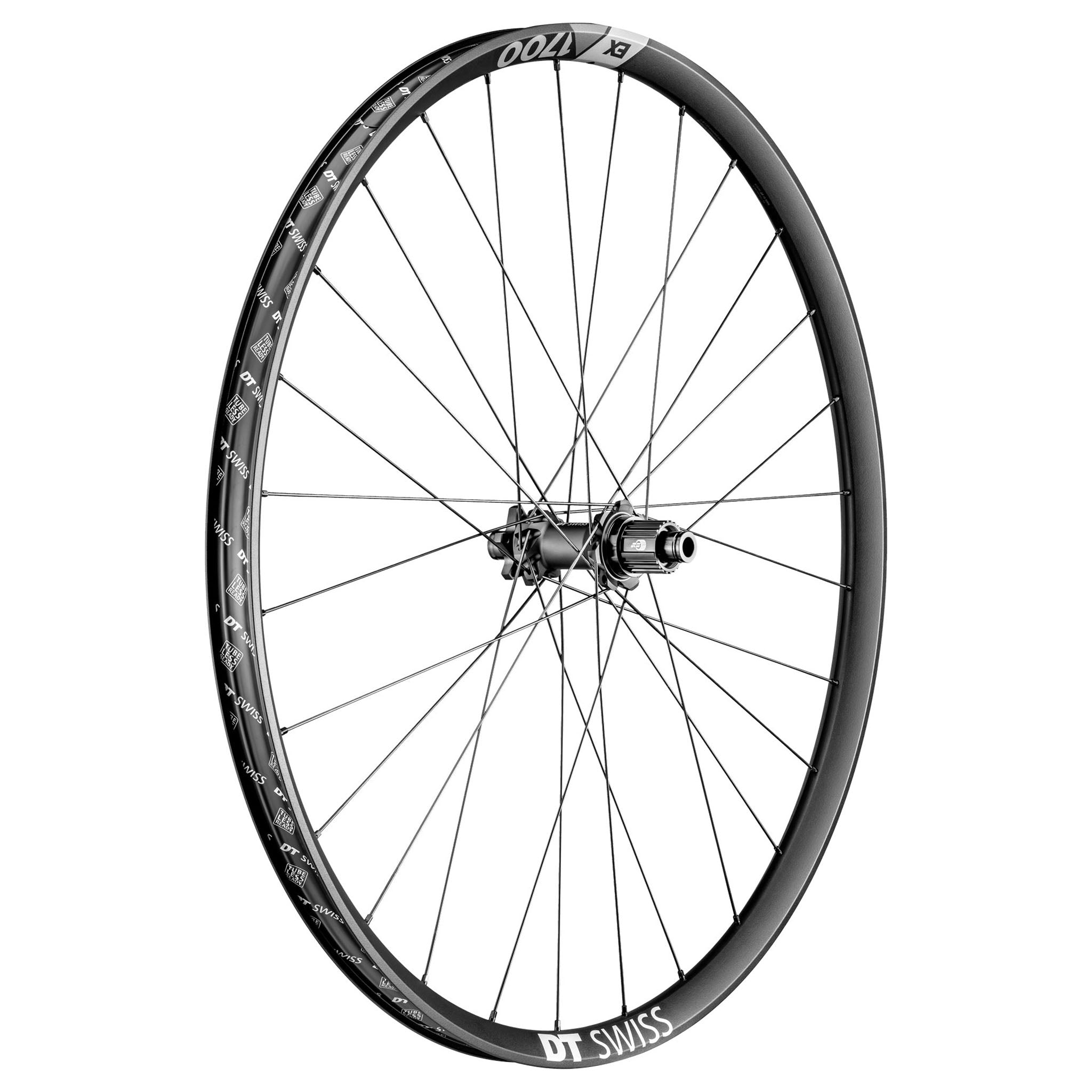 DT Swiss EX 1700 Spline Rear Wheel - 27.5", 12 x 148mm Boost, 6-Bolt, Micro Spline, Ratchet 36 SL, Black