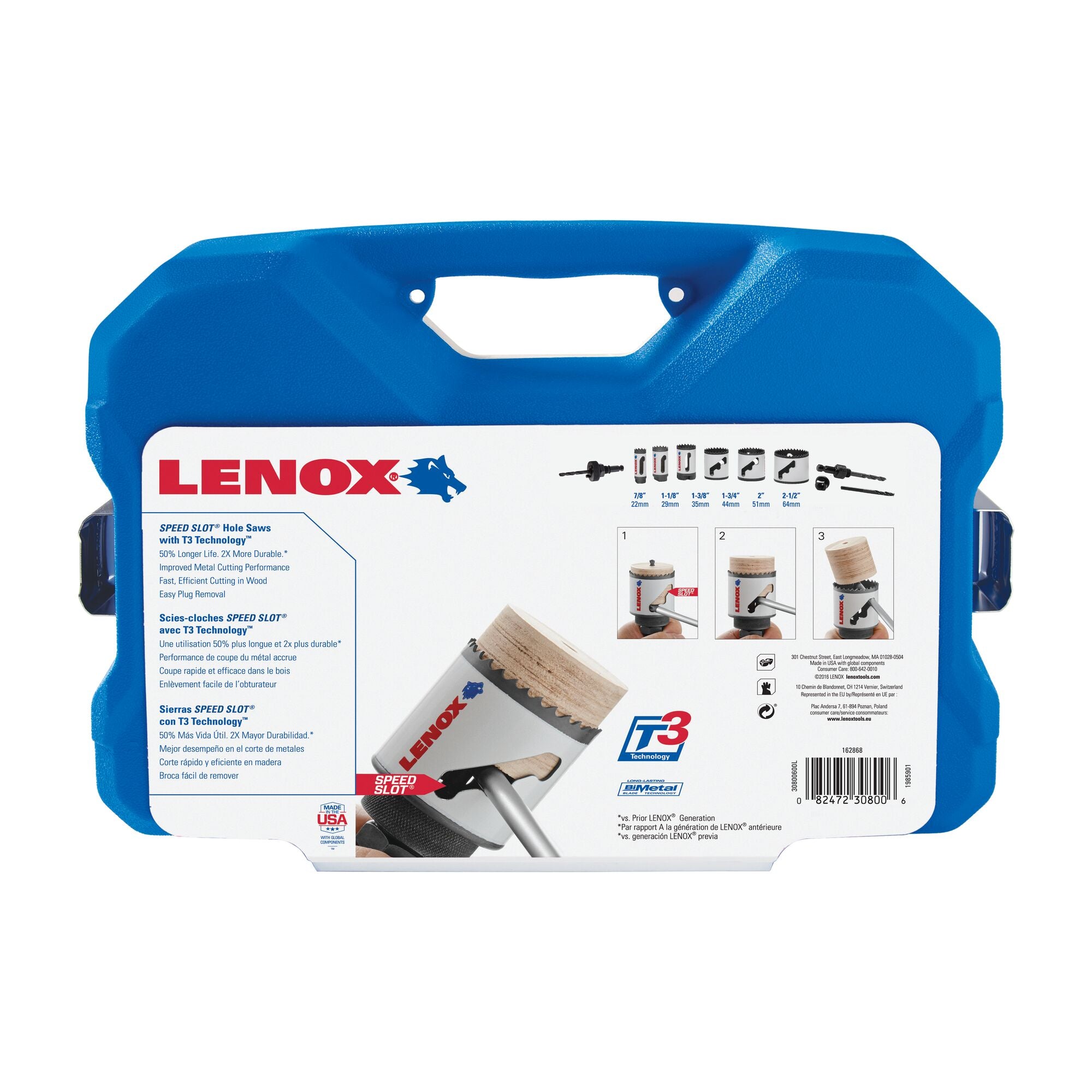 Lenox Bi-Metal Speed Slot Hole Saw With T3 Technology Electrician'S Kit 10 Piece
