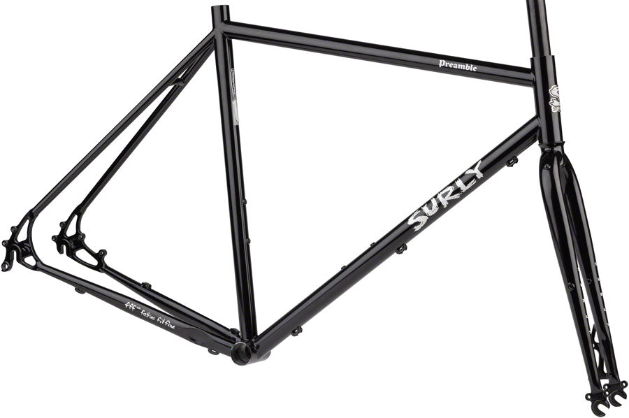 Surly Preamble Frameset - 700c, Steel, Hi-Viz Black, X-Large