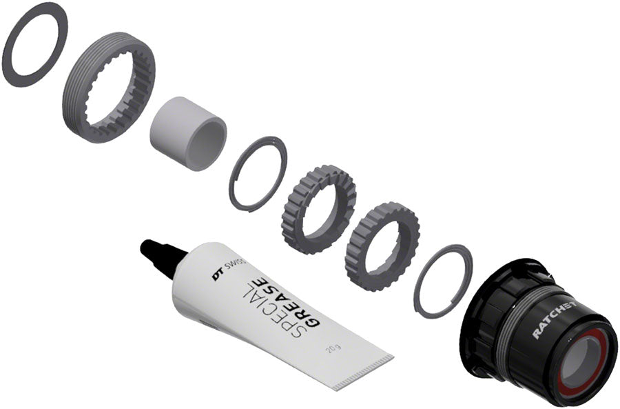 DT Swiss Ratchet LN Freehub Body Upgrade Kit SRAM XDR Sealed Bearing 18T Alloy