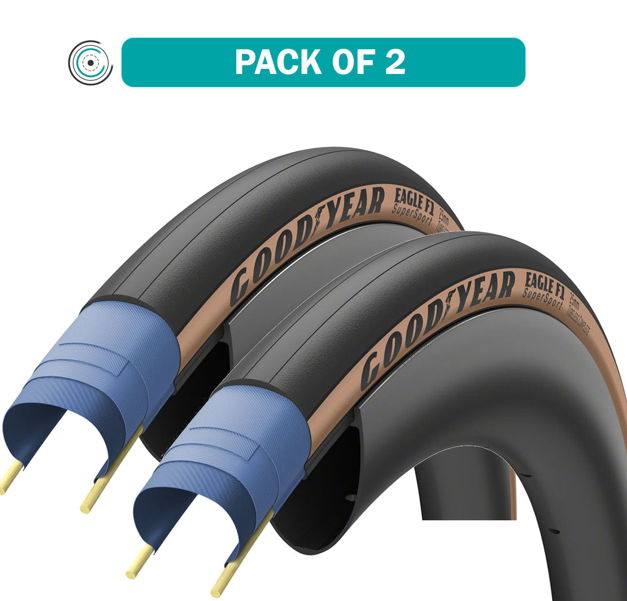 Goodyear Eagle F1 SuperSport Tires 700 x 28 Tubeless Dynamic GSR Pack of 2 GR.011.28.622.V004.R