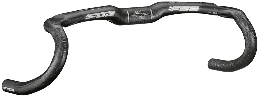 Full Speed Ahead KWing AGX Drop Handlebar 31.8mm Clamp 48cm UD Carbon Fiber Road