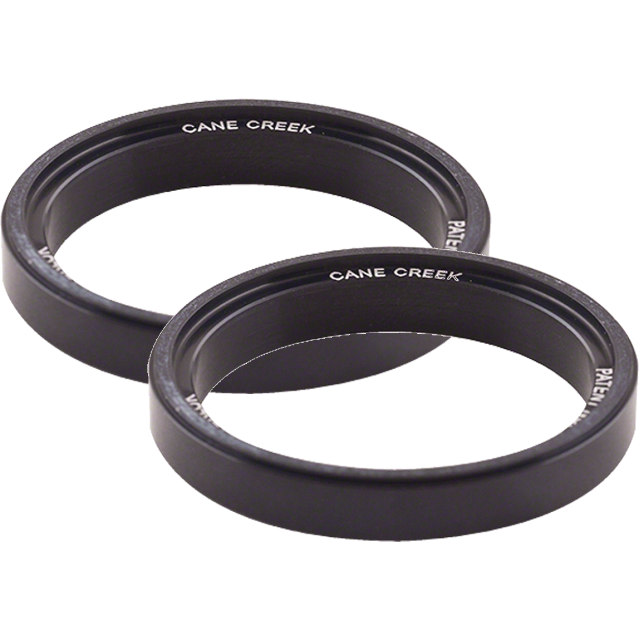 2 Pack Cane Creek 110 Series 5mm Interlok Spacer Black Aluminum Headset Spacer