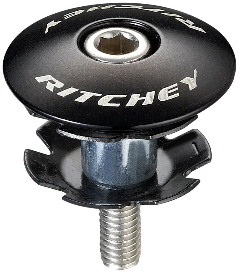 Ritchey WCS Headset Top Cap - 1-1/8", Black Features Etched Ritchey Logo